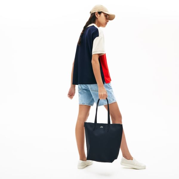 Lacoste L.12.12 Concept Vertical Zip Tote Bag - Taška Dámské Tmavě Blankyt Blankyt | CZ-qp7OBf